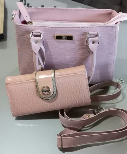 Linda Bolsa e Carteira Rosa