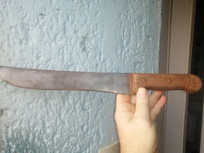 Facão tramontina antigo três listras