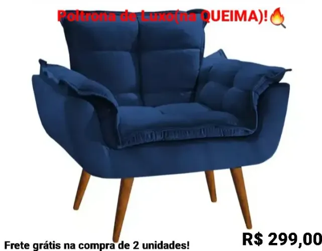 POLTRONAS DE LUXO COM FRETE GRÁTIS: TRAVA NA QUEIMA!!