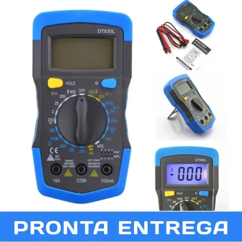 MULTÍMETRO DIGITAL COMPLETO - Pronta Entrega