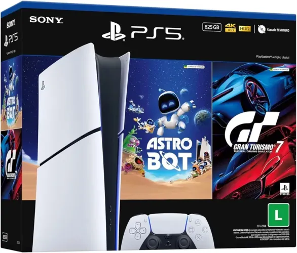 PlayStation®5 Slim Digital 825GB - Pacote ASTRO BOT e Gran Turismo 7*