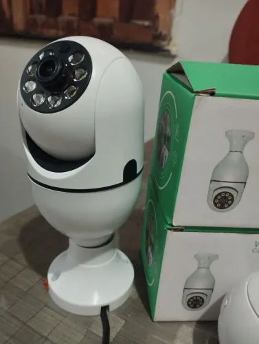 Câmera de segurança wi-fi bocal de lâmpada