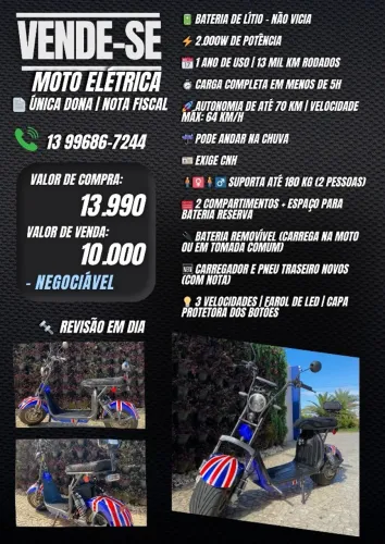 Moto elétrica 2.000W