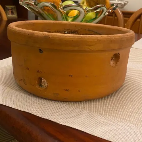 vaso de cerâmica barro - orquídea