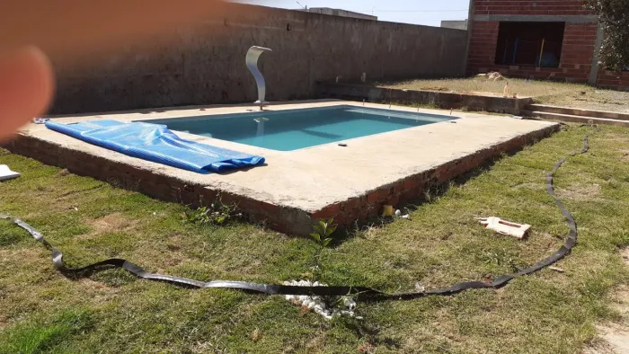 Piscina de fibra estrutura em gel, resina madeira e fibra 6 x 3 PROMOÇÃO