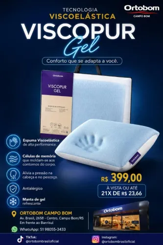Travesseiro Viscopur Gel Ortobom