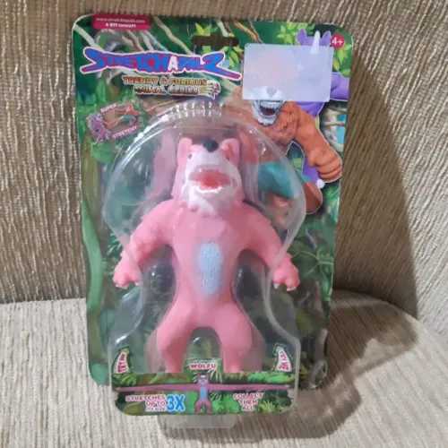 Boneco Elastico Stretchapalz Wolfu 15 cm - NOVO