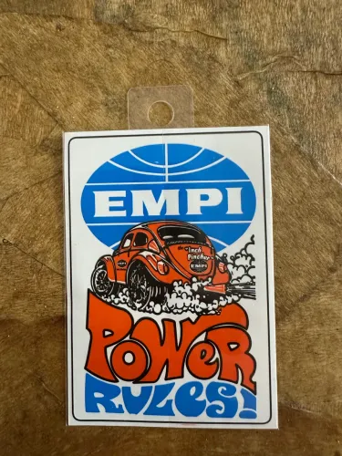 Adesivo original Empi Power Rules VW Fusca Brasília Kombi