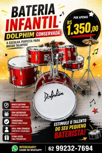 Bateria dolphim infantil.