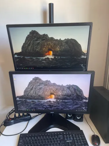 KIT COM 2 MONITOR E SUPORTE