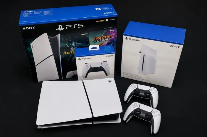 PS5 - PlayStation 5 Slim 1TB com Leitor de Disco + 2 Controles + Caixas Originais