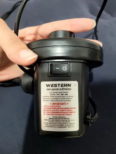 Inflador elétrico e colchão inflável - kit acampamento
