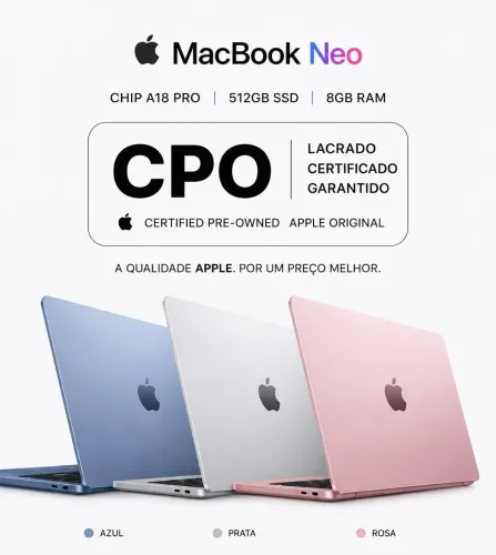 MacBook neo 512 SSD 8gb de ram - lacrado / caixa branca CPO
