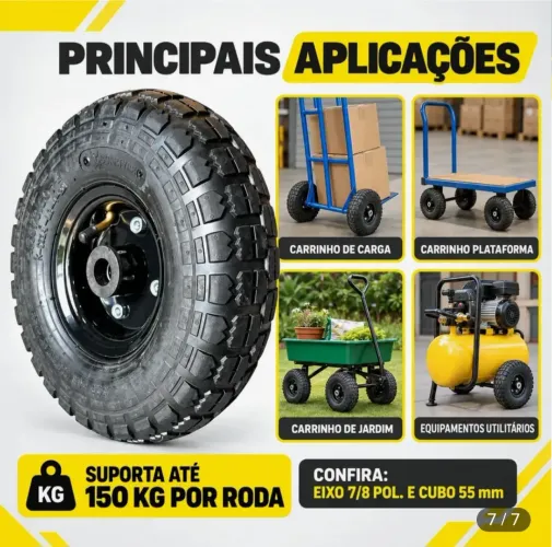 4 rodas para carrinho de carga 