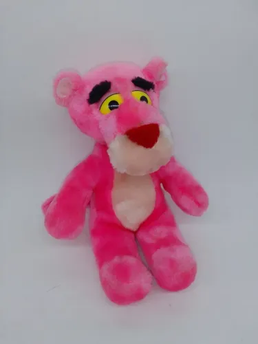 Pelúcia Pantera Cor De Rosa Original Anos 90 Raridade 25 Cms