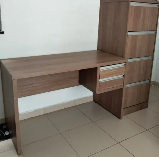 Mesa + armário arquivo escritório
