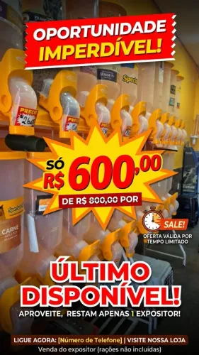 Dispenser Expositor 10 Módulos para Ração
