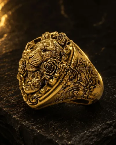 Anel Lion Gold