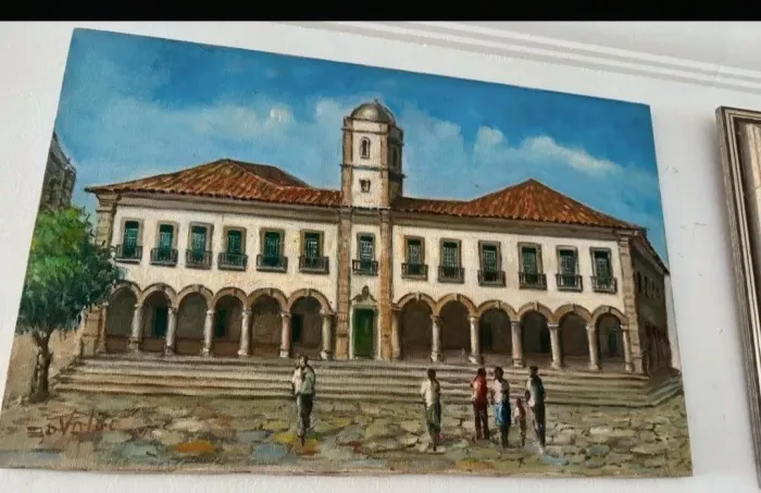 Tela óleo pintor baiano Edvaldo Assis
