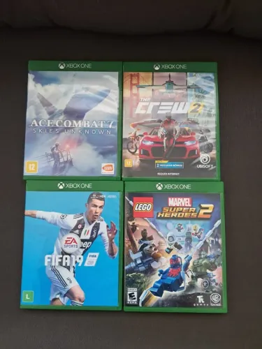 Jogos XBOX ONE: Fifa 19 - The Crew 2 - Ace Combat - Lego Marvel 2