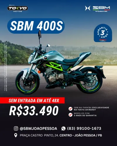 SBM 400S 2026 ABS - Financiamento em até 48x - Condições Especiais 