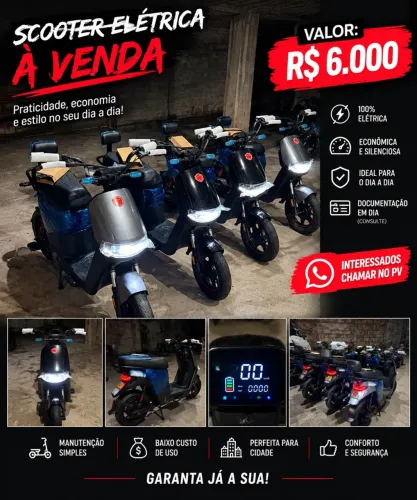 Scooter Eletrica X7 2000w 20ah 2026