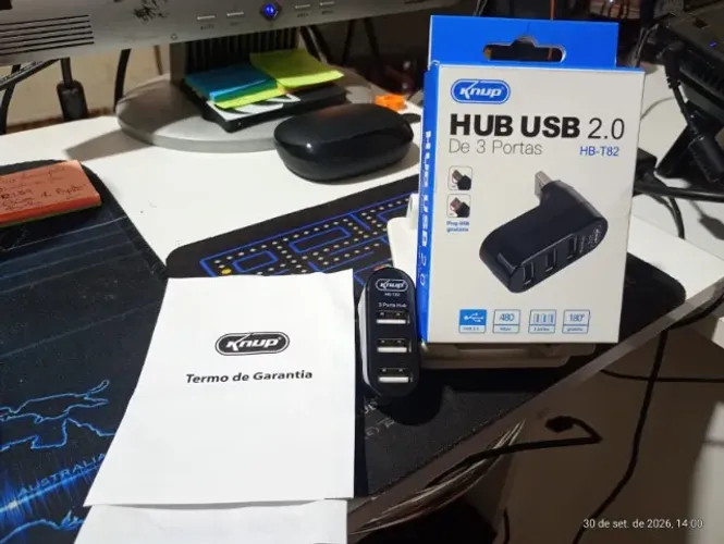 Hub Usb 3 Portas PC Notebook Portátil Gira 180° Knup Hb-t82