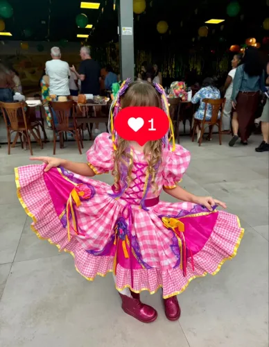 vestido festa junina 5 anos