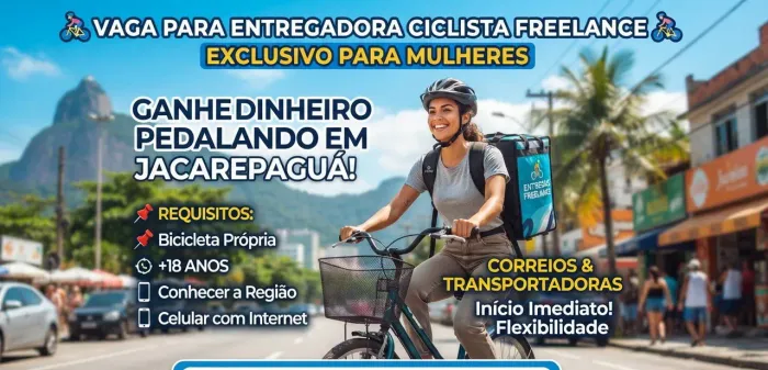 Contrata-se free lance entregadora com bike 