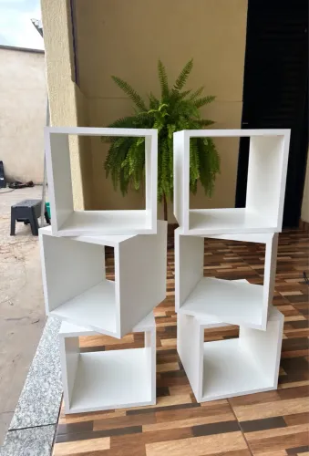 6 Nichos MDF Branco - Conjunto por R$ 100
