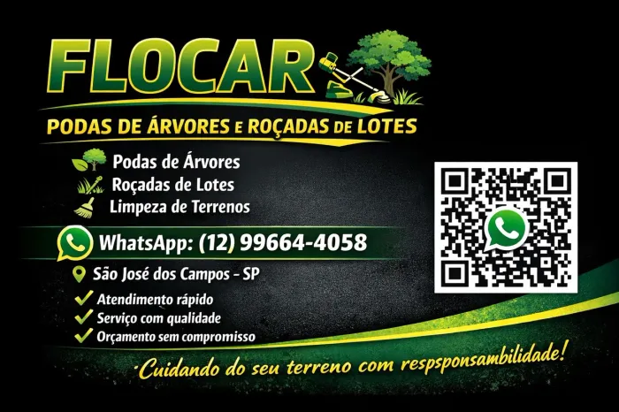 Roçadas de Lotes e Podas de Arvores