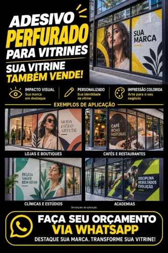 Vitrine em Adesivo Perfurado