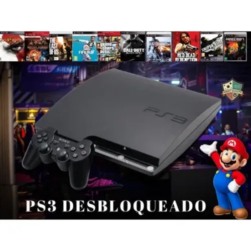 Ps3 Slim CFW chick demais lotado de games ! troco com troco ou oferta a vista !