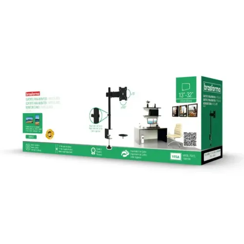 Suporte Articulado Para Monitor De 13 A 32 Brasforma Bm812