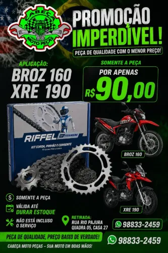 Kit de transmissao rifell - titan/fan/start 160