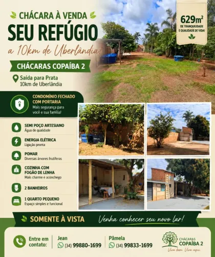 Chácara em condomínio fechado
