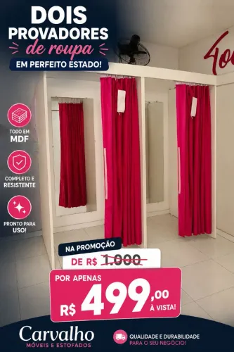 Promoção por apenas 499. 2 provador de roupa todo MDF em perfeito estado completo