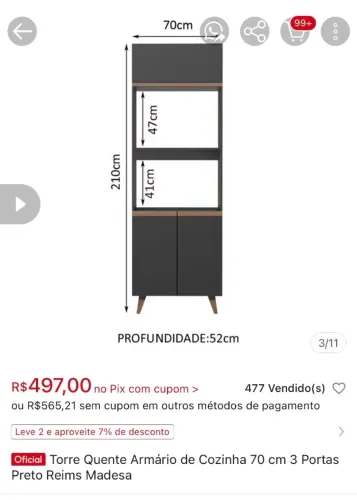 Armário torre novo