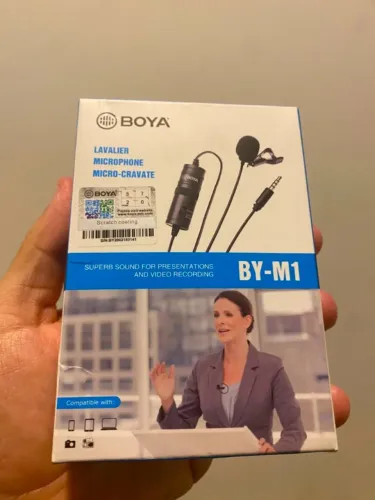 Microfone De Lapela Simples By-m1 Boya Preto