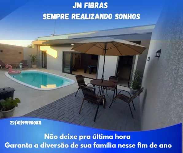 Piscina nova em fibra instalada