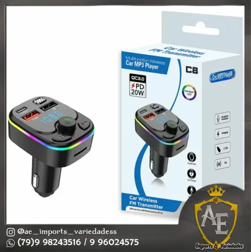 Carregador de celular bluetooth para carro