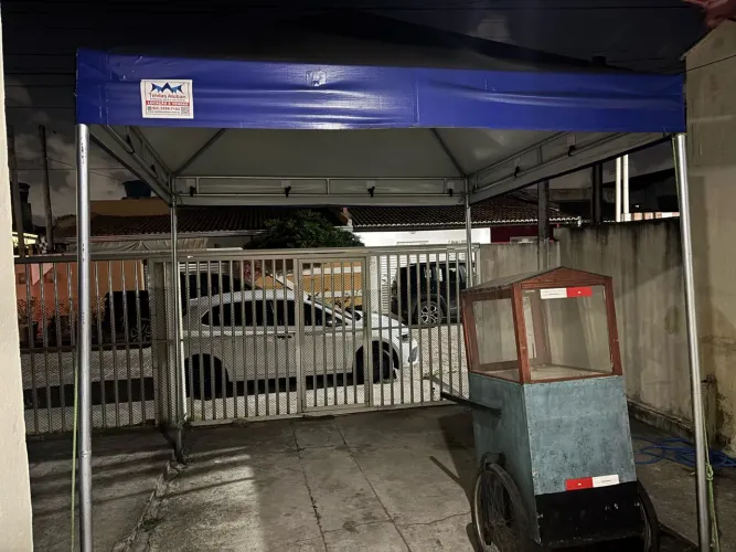 Tenda aluban azul 3x3 seminovo