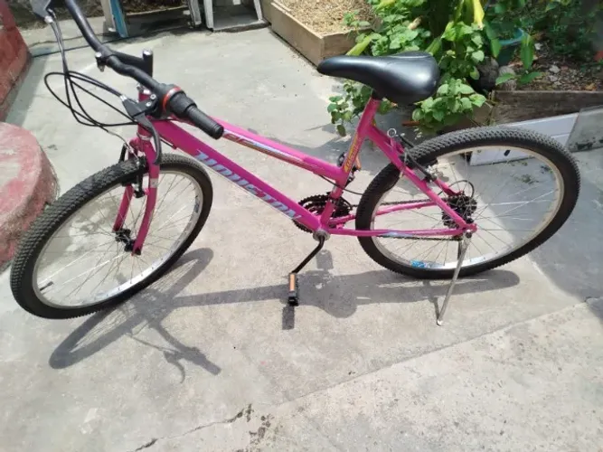 Bicicleta De Passeio Houston Aro 26 Foxer Maori V-brakes Câmbios Rosa
