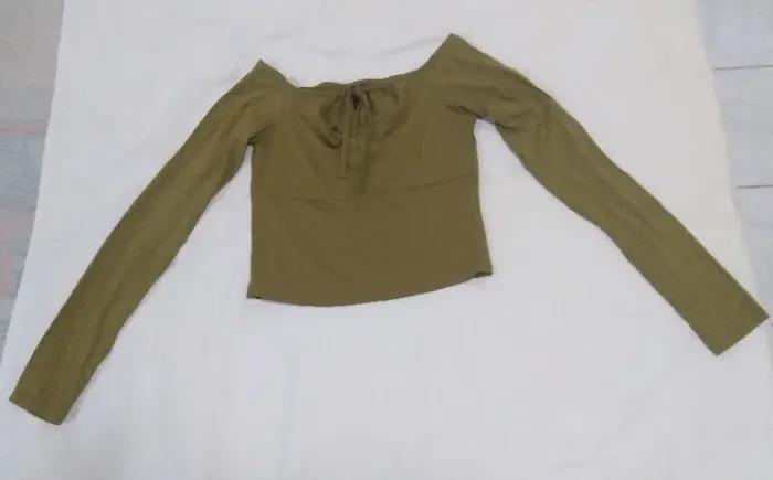Blusa de malha lisa manga longa