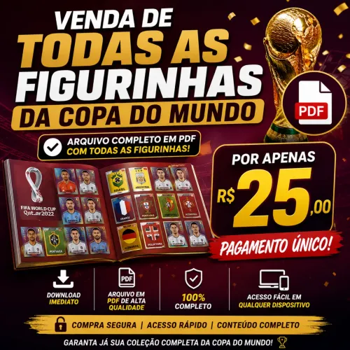 Todas as figurinhas do álbum da copa do mundo em PDF so imprimir e colar