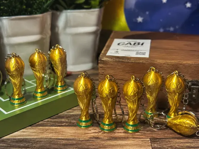 Chaveiro Taça da Copa do Mundo em Impressão 3D | Kits Promocionais