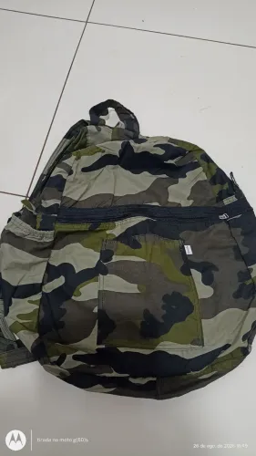 Bolsa Mochila tecidos camuflado artesanato grande 