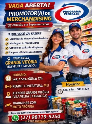 Vaga para promotor.