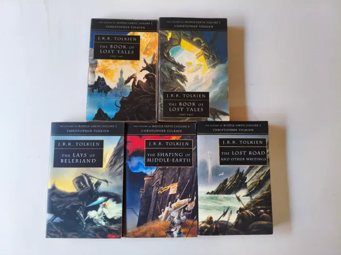 05 volumes History of Middle Earth Tolkien versão 2003