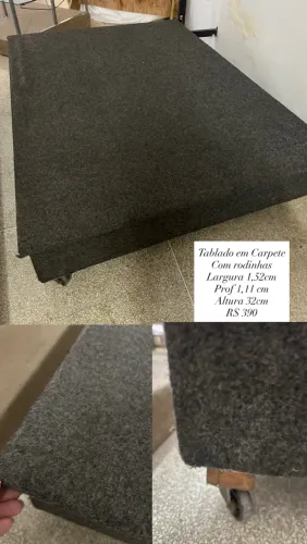 Tablado para vitrine com rodinhas